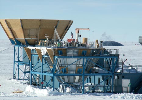 Telescope set to detect the cosmic microwave background.